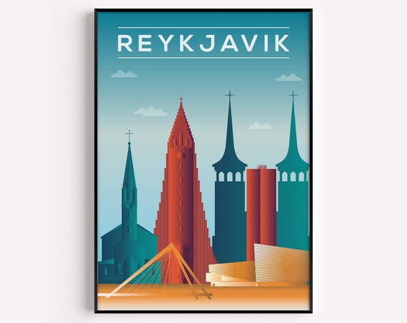 Reykjavik Wall Art Print