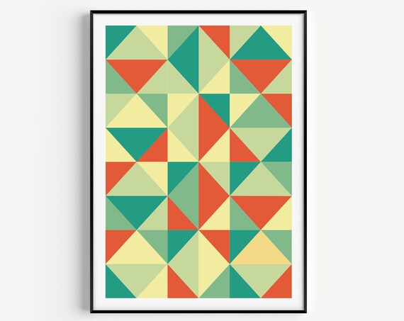 Geometric Print, Minimalist Scandinavian Poster