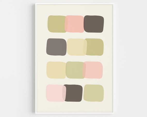 Scandinavian Minimalist Fine Scandi Pink Poster