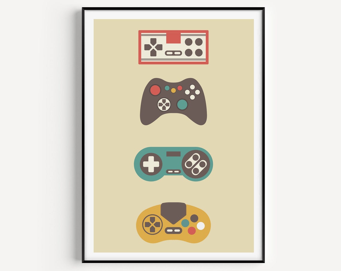 Gamer Print, Retro Gaming Wall Art
