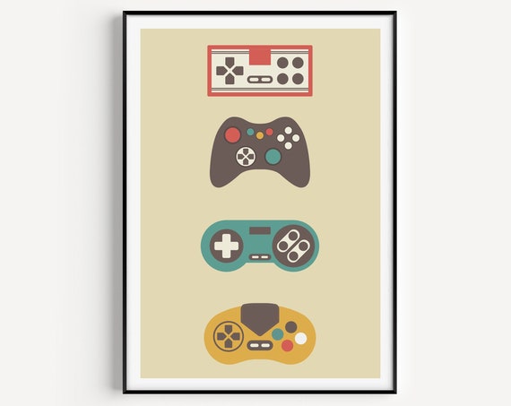 Gamer Print, Retro Gaming Wall Art