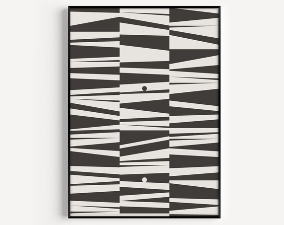 Wall Art Print Geometric Minimalist Prints Black Modern Scandinavian