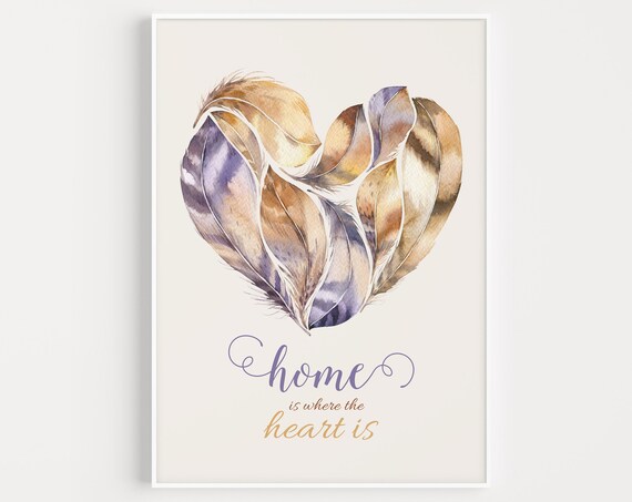 Wall Art Print Feather Home Modern Minimalist Prints Scandinavian