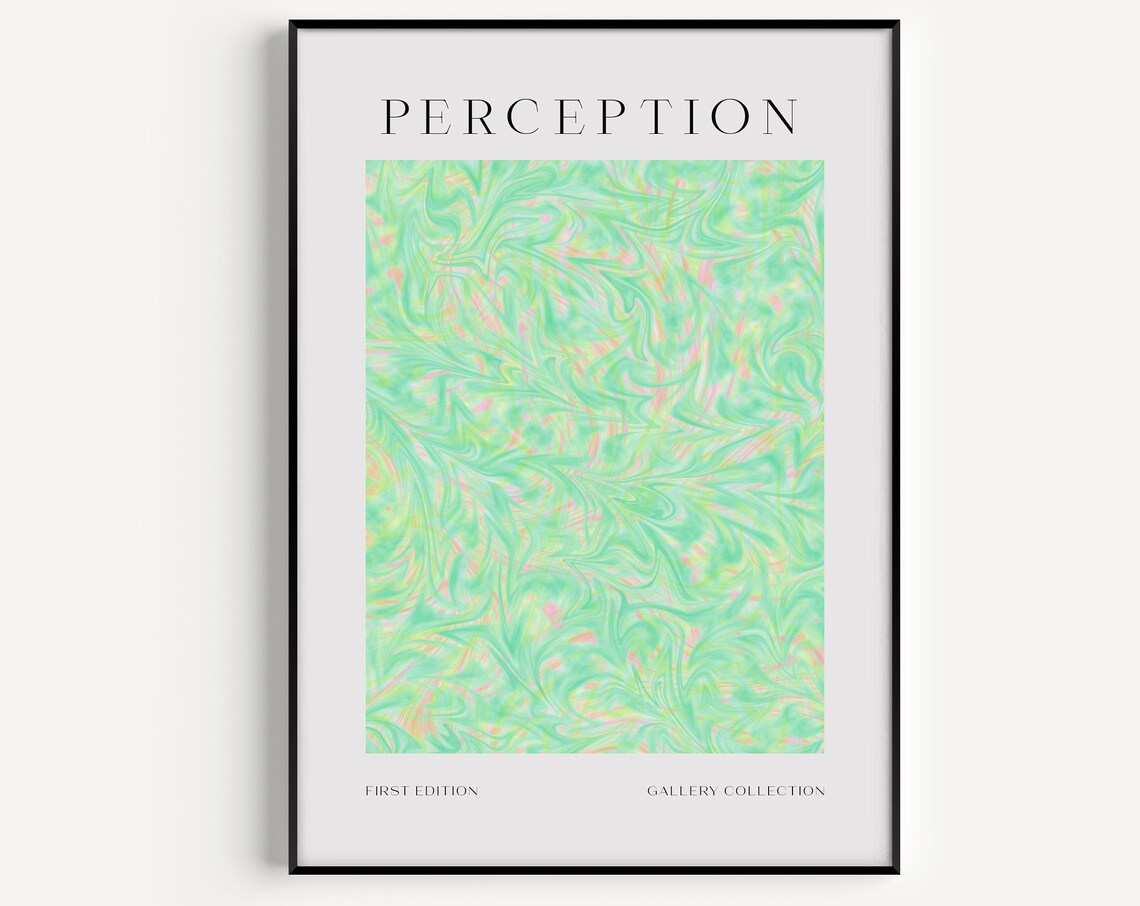 Psychedelic Print Manifest, Positive Affirmation Quote