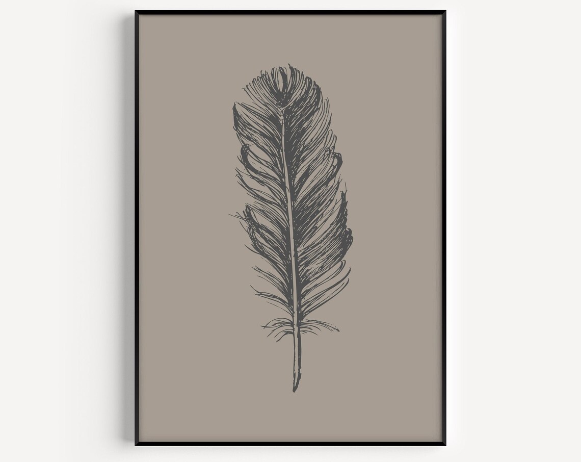 Feather Minimalist Scandinavian Art Print