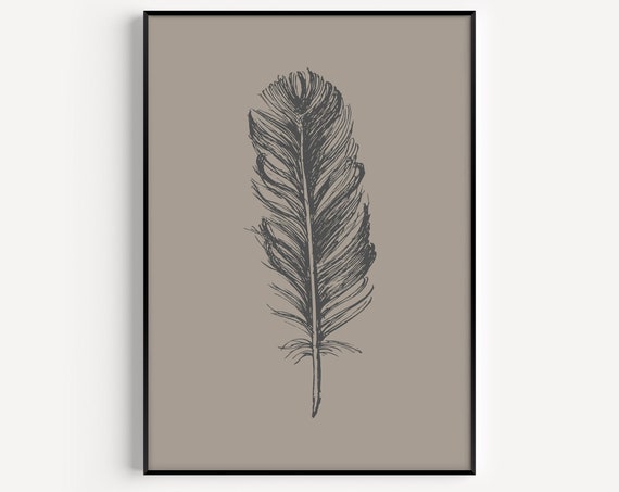 Feather Minimalist Scandinavian Art Print
