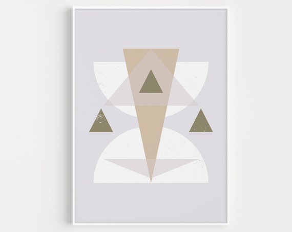 Geometric Abstract Poster, Minimalist Art Print