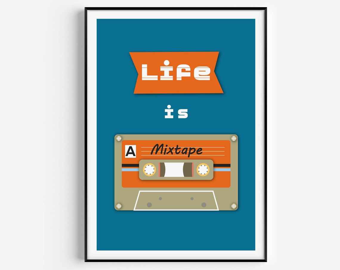 Mid-Century Retro Quote Art Print, Scandinavian