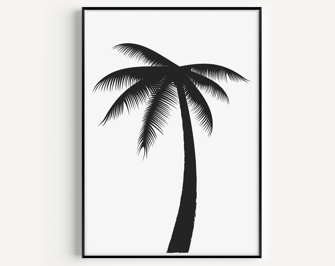 Black And White Prints Wall Art Palm Tree Print Fine Monochrome Posters