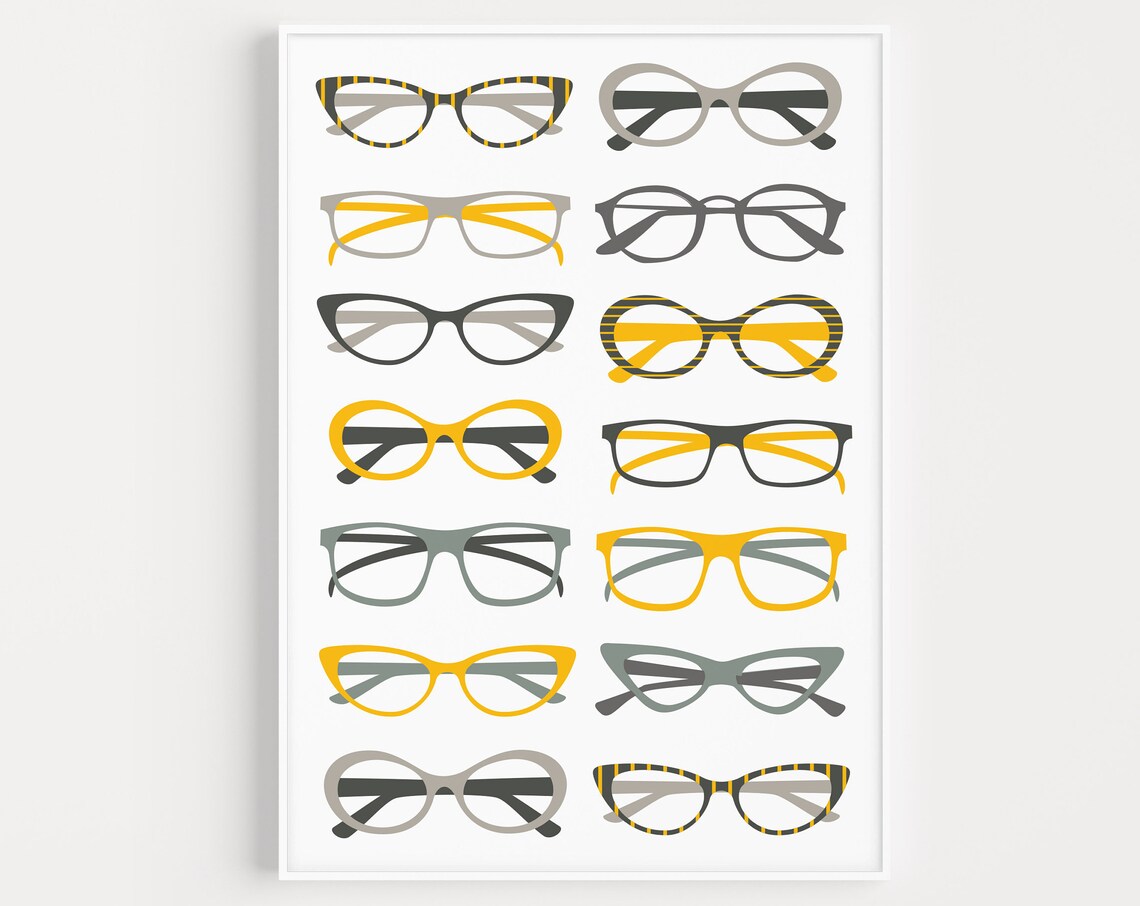 Glasses Minimalist Fashion Art Print