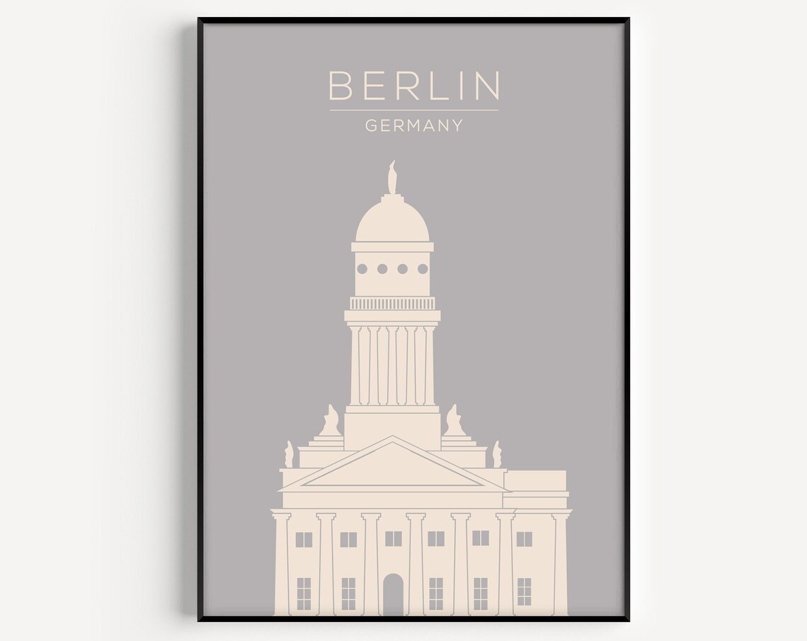 Berlin Travel Poster Art Print, City Wall Art
