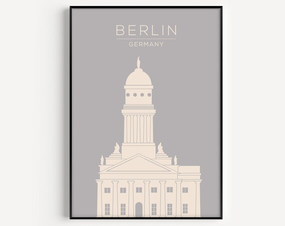 Berlin Travel Poster Art Print, City Wall Art