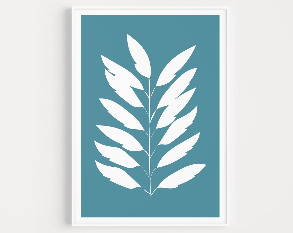 Scandinavian Leaf Minimalist Art Print