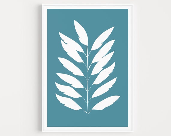 Scandinavian Leaf Minimalist Art Print
