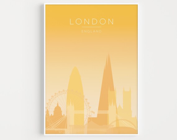London Travel Poster, Wall Art Print
