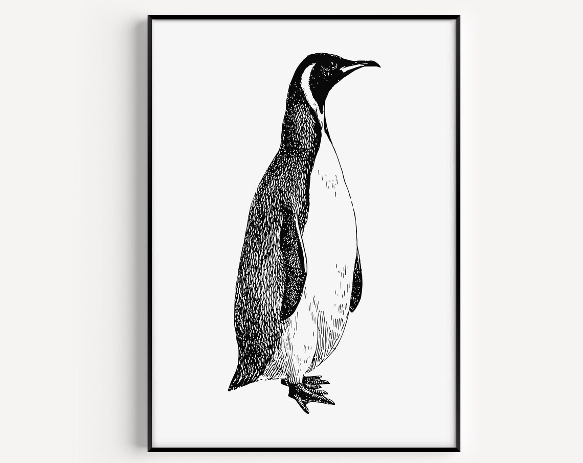 Penguin Modern Scandinavian Minimalist Art Print