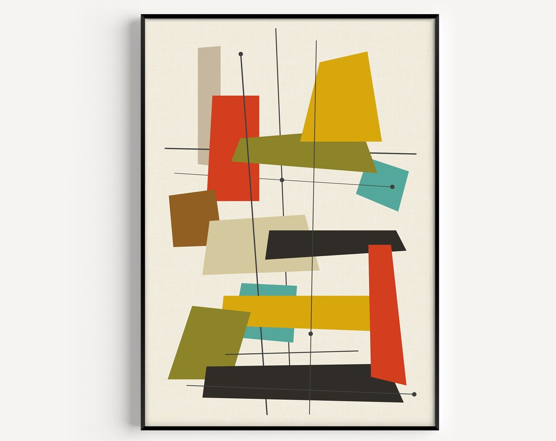 Retro Print, Mid Century Modern Art Print