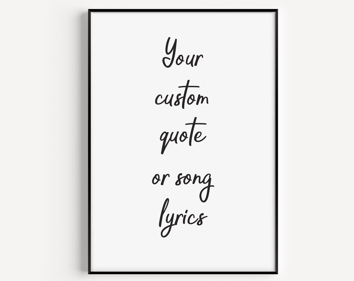 Custom Quote Print Wedding Gift Nursery Art Print