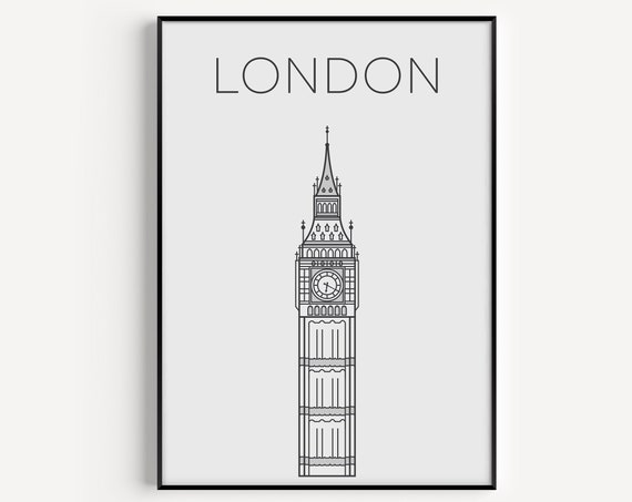 London Minimalist Travel Poster Print