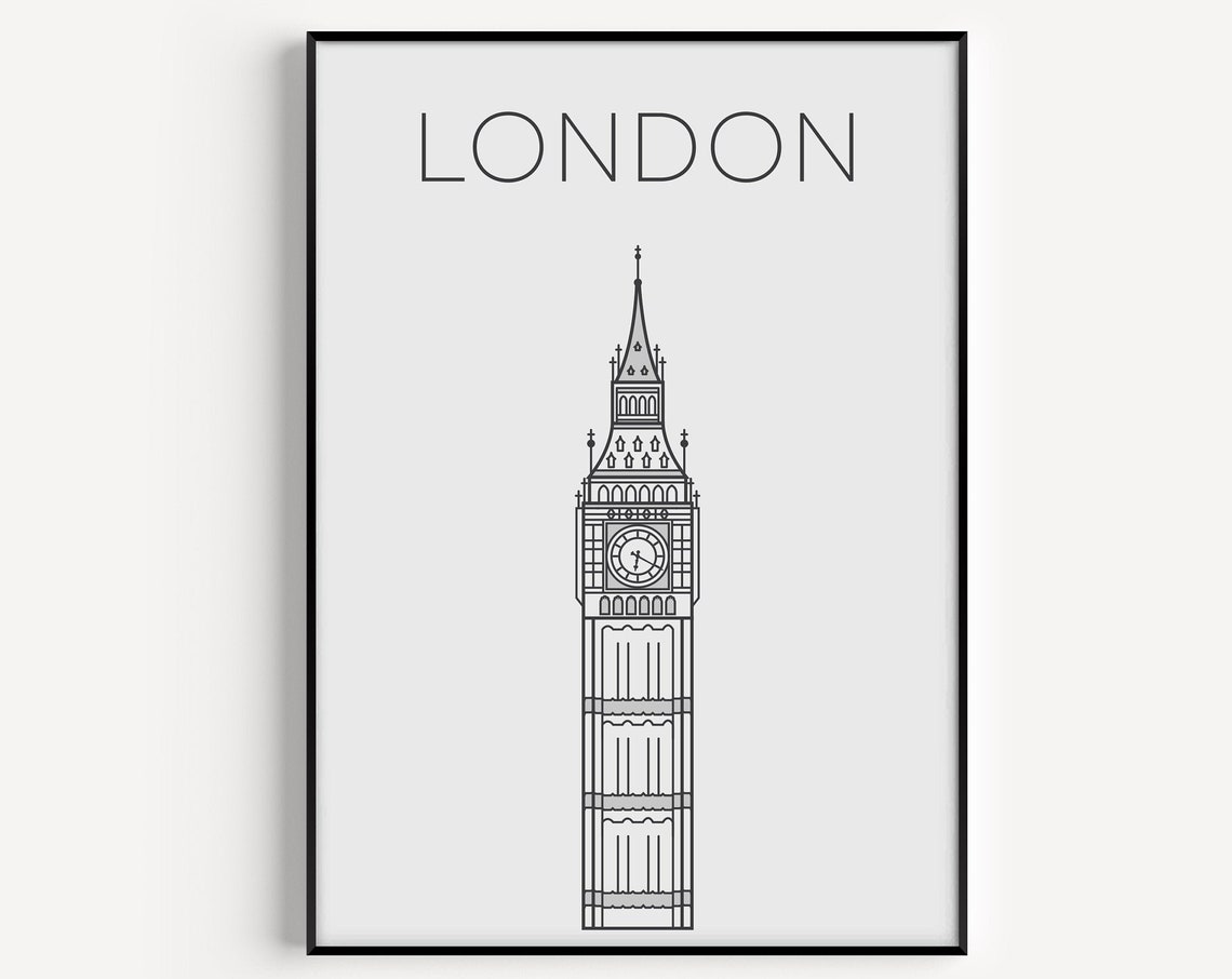 London Minimalist Travel Poster Print