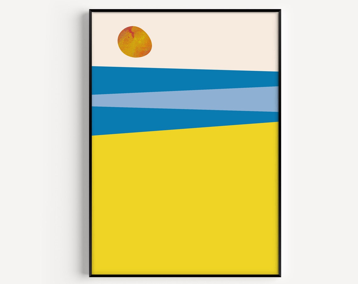 Minimalist Abstract Beach Poster Print