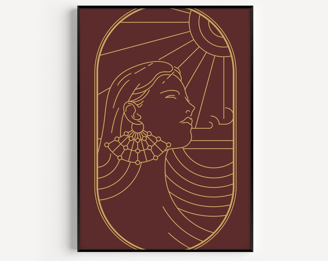 Art Deco Woman Poster Print