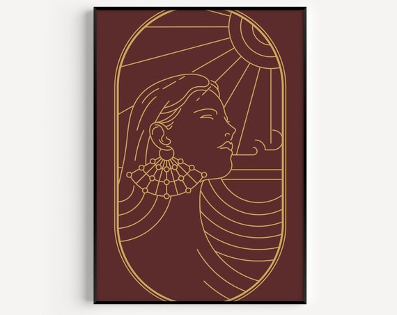 Art Deco Woman Poster Print