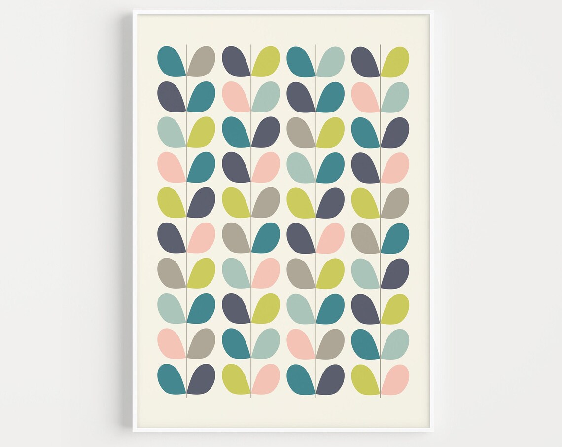 Scandinavian Minimalist Mid-Century Art Print