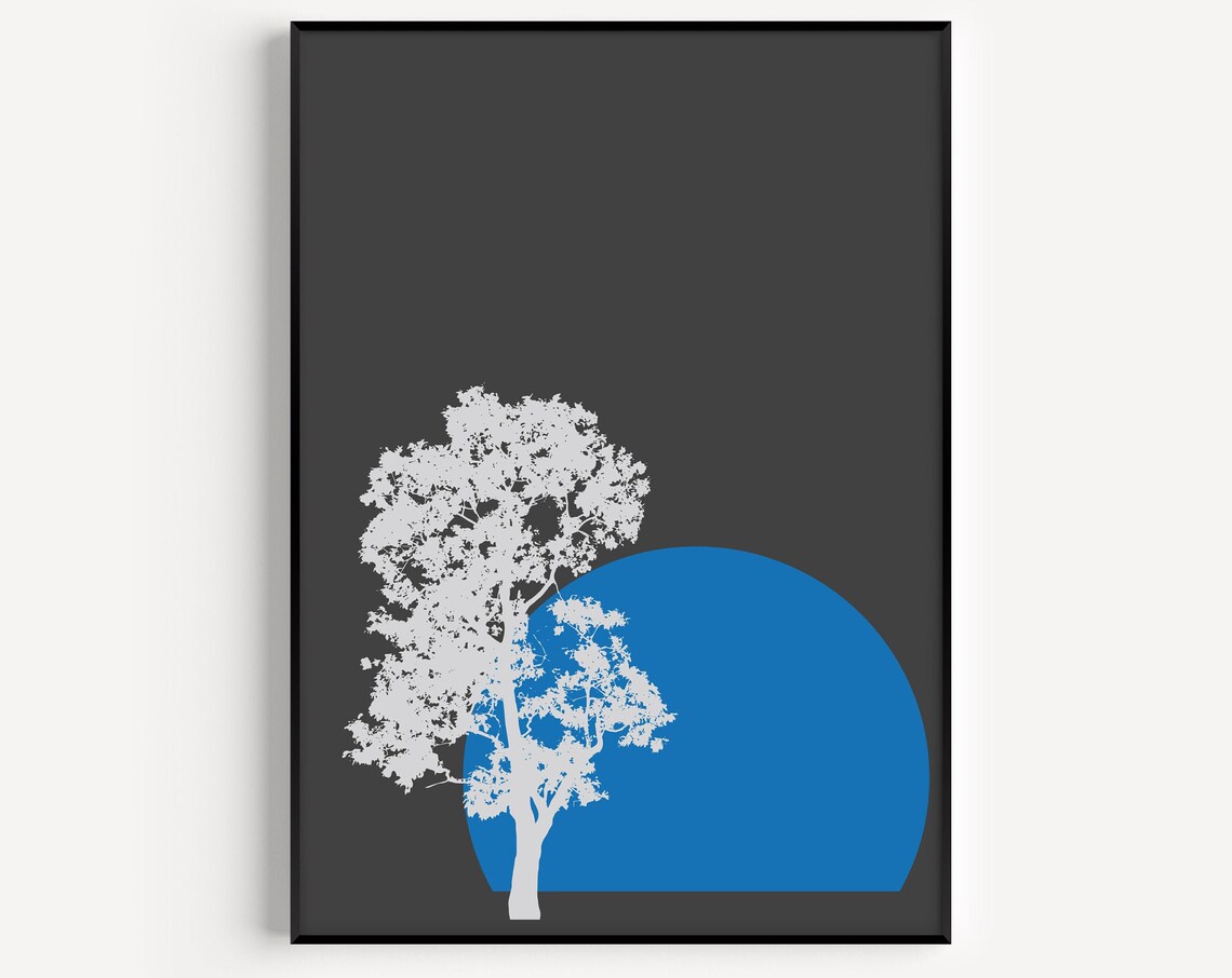 Tree Print, Minimalist Scandinavian Wall Art