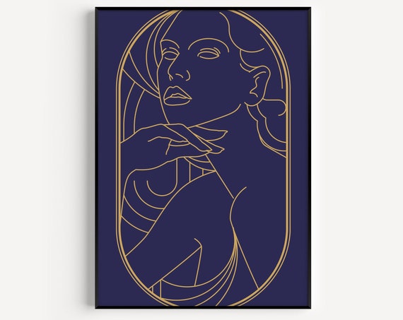 Art Deco Woman Art Print