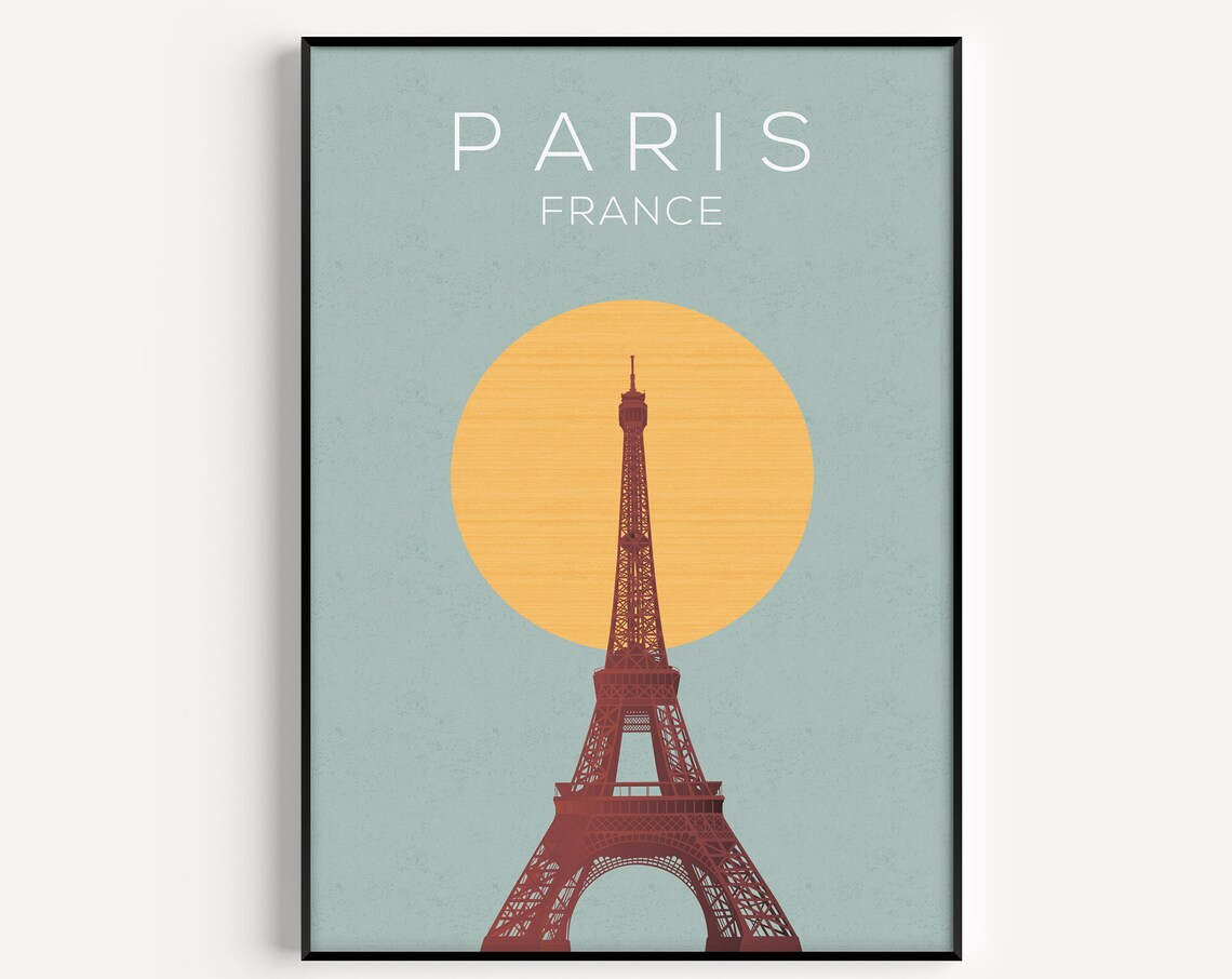 Paris Wall Art Prints Poster Travel Eiffel Tower