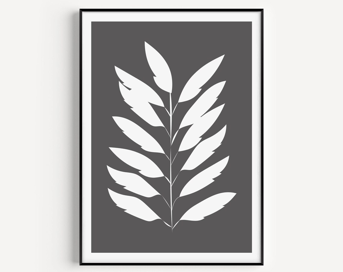 Leaf Minimalist Modern Scandi Art Print