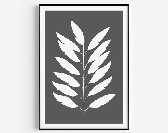 Leaf Minimalist Modern Scandi Art Print