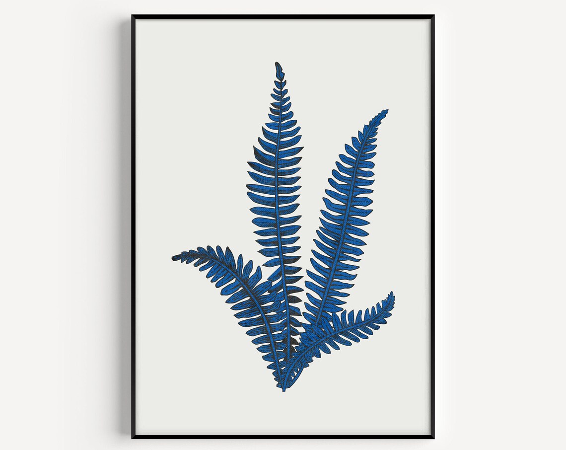 Botanical Wall Art Prints Print Blue Poster
