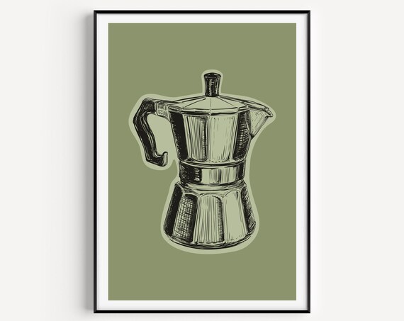 Coffee Retro Pop Minimalist Art Print