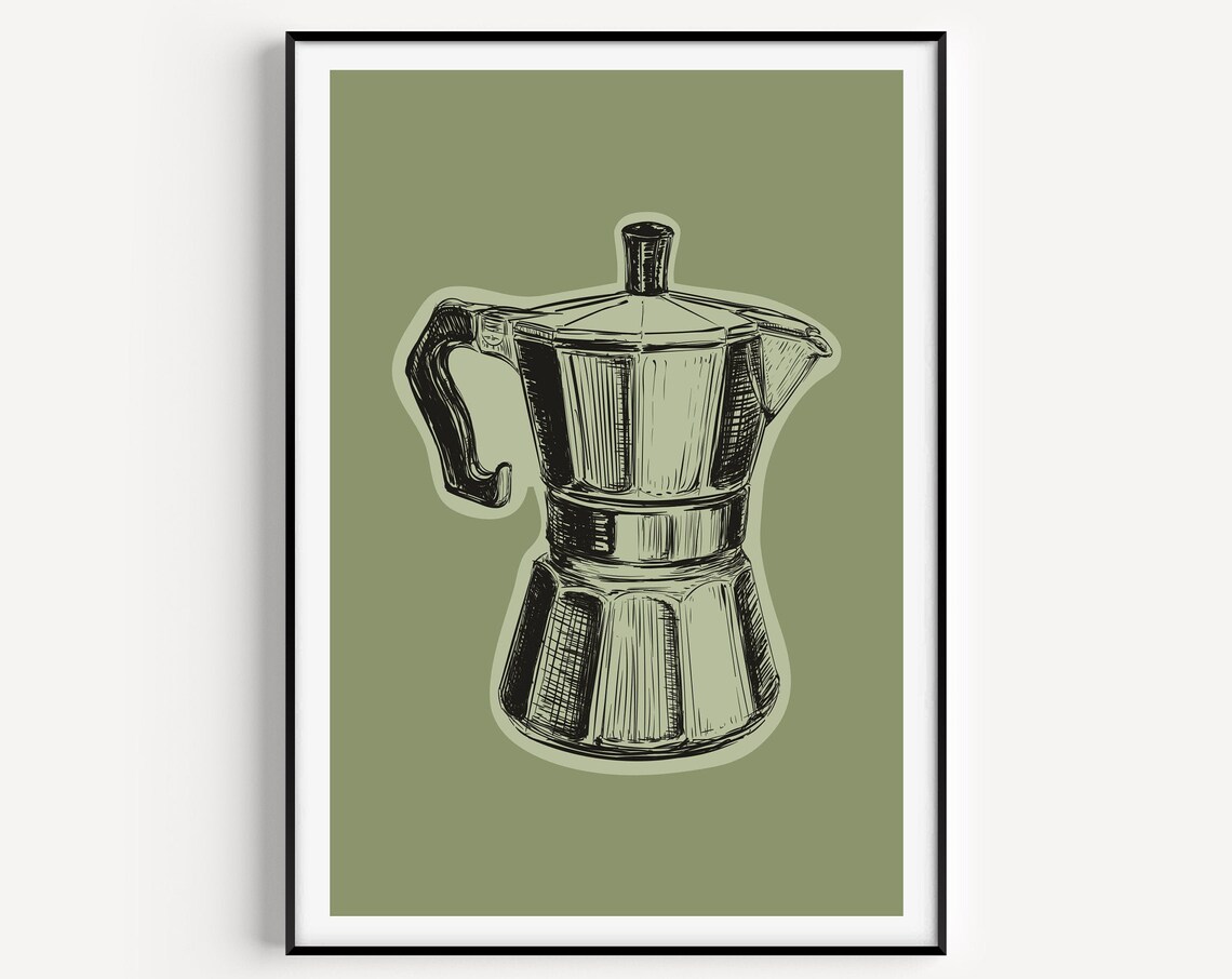 Coffee Retro Pop Minimalist Art Print