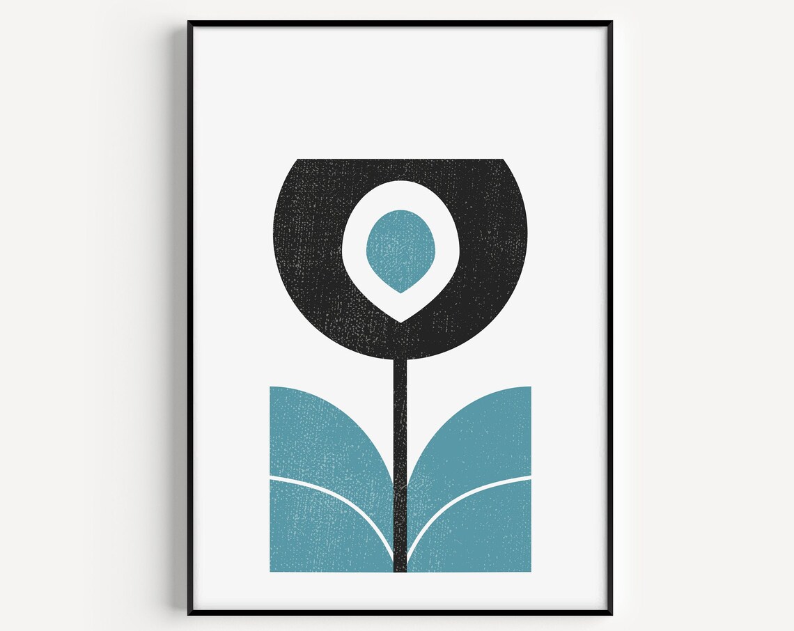 Flower Print, Nordic Scandinavian Art Print