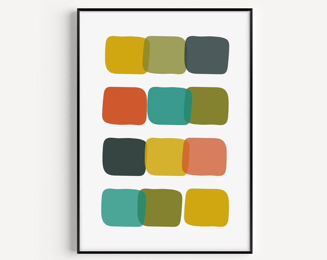 Wall Art Mid Century Modern Fine Scandi Poster