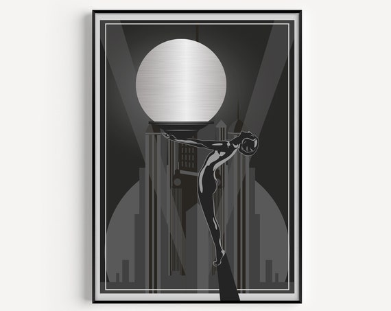 Art Deco Woman Poster Print