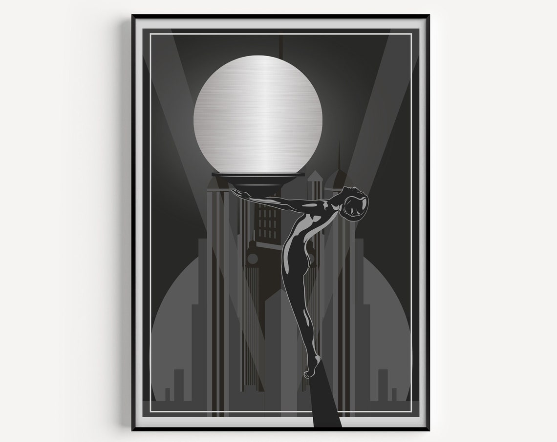 Art Deco Woman Poster Print