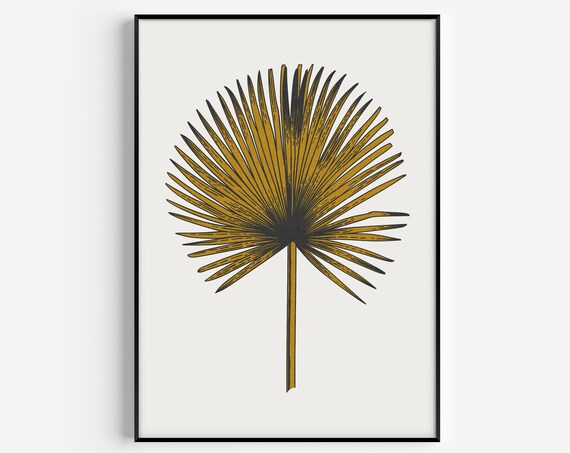 Botanical Yellow Leaf Minimalist Art Print