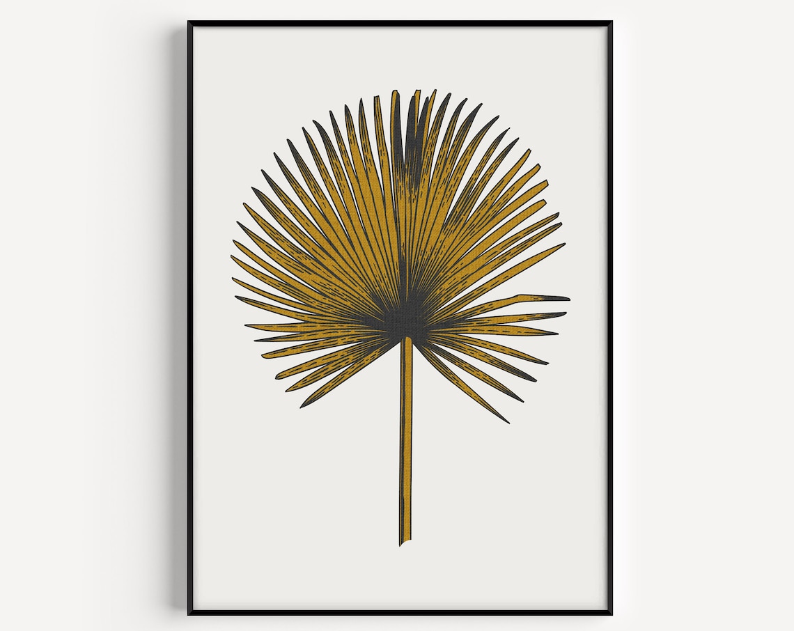 Botanical Yellow Leaf Minimalist Art Print