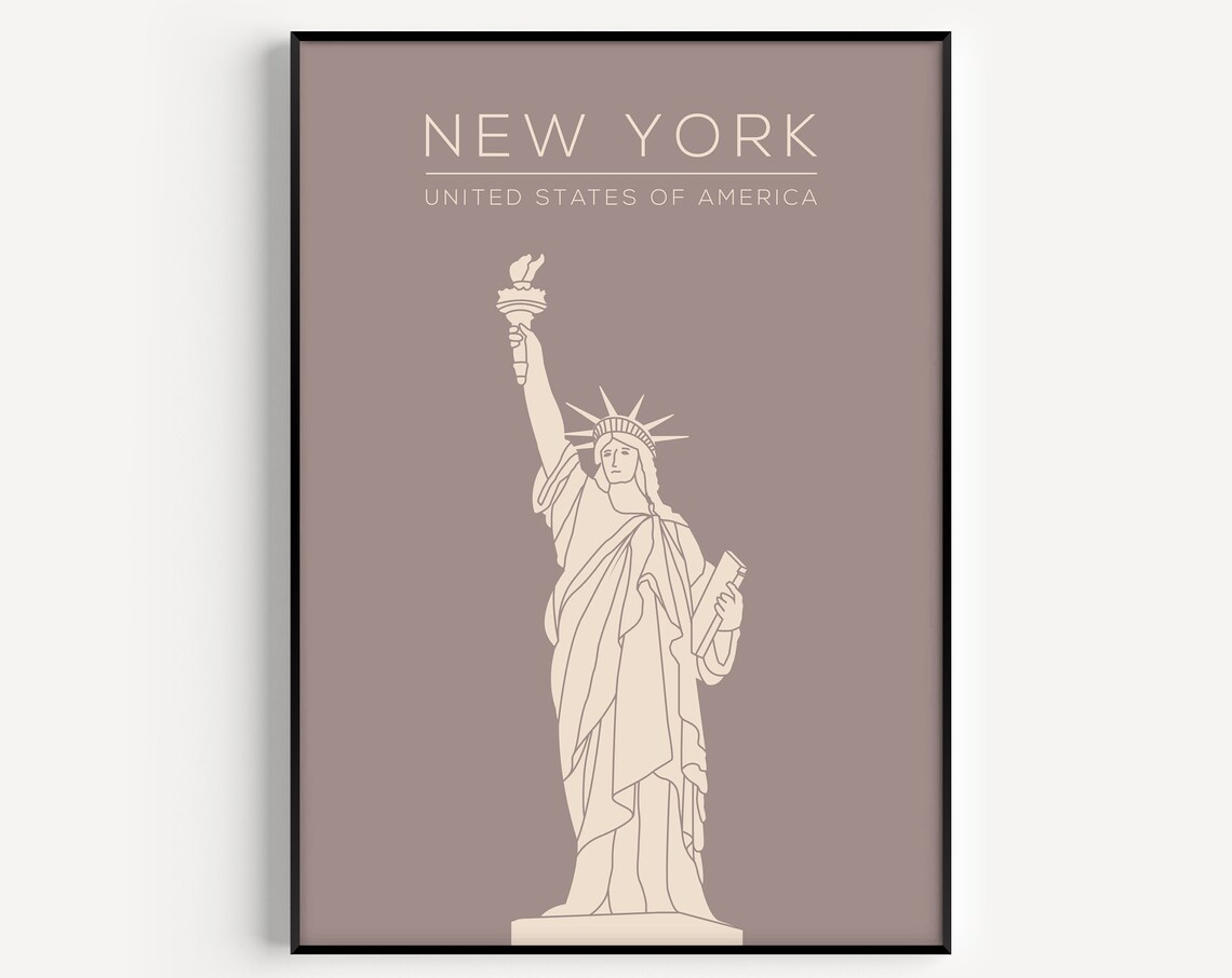 New York Wall Art Print Poster Travel Prints Minimalist