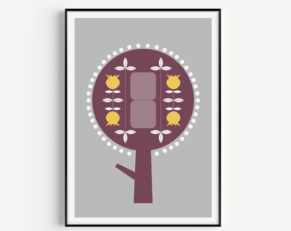 Scandinavian Tree Minimalist Modern Art Print