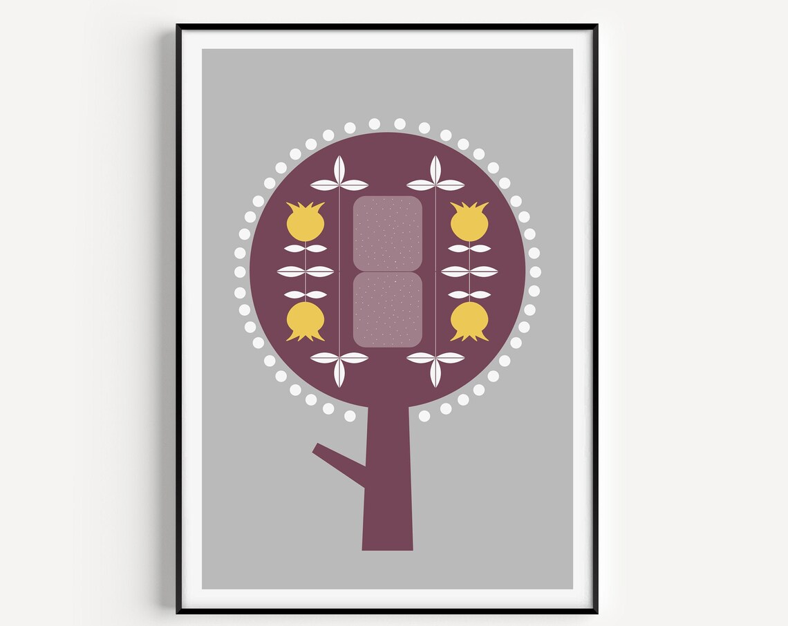 Scandinavian Tree Minimalist Modern Art Print