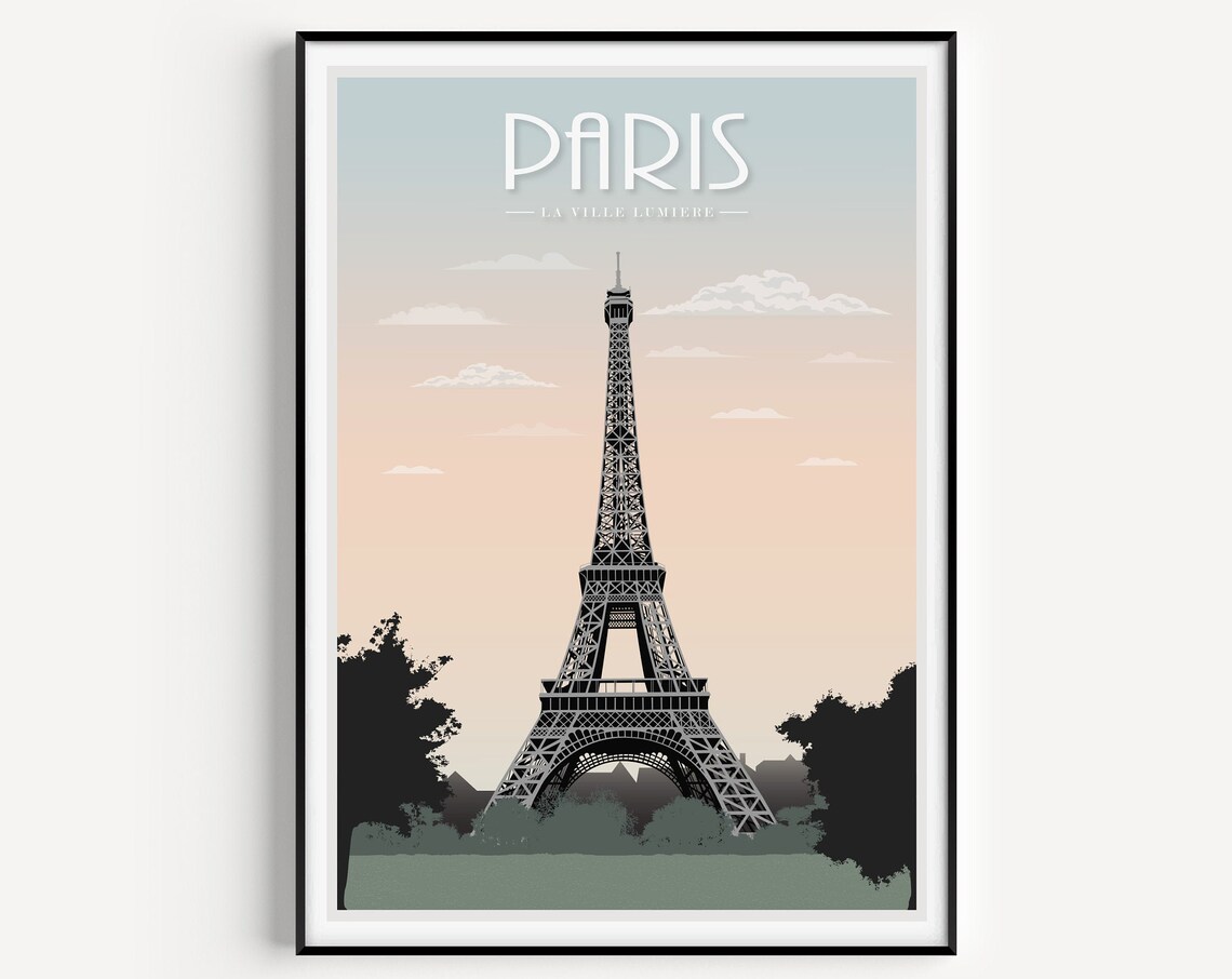 Paris Travel Poster, City Art Print