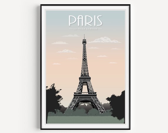 Paris Travel Poster, City Art Print