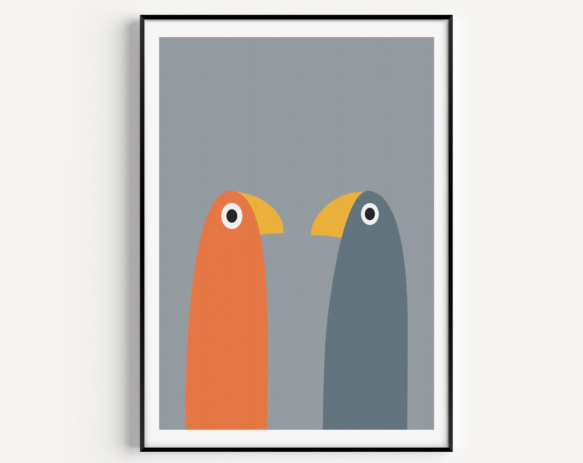 Minimalist Bird, Scandinavian Art Print