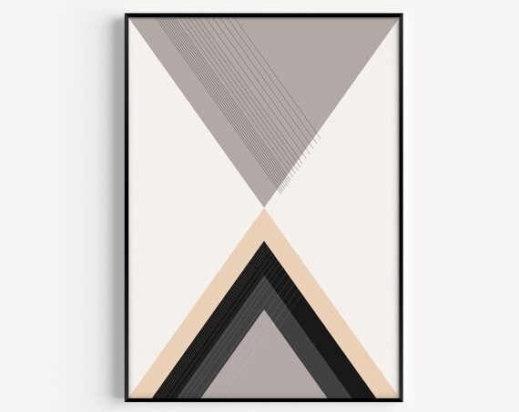 Wall Art Prints Geometric Print Triangle Fine Poster Minimalist