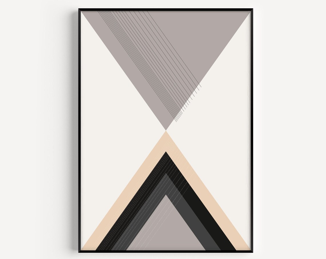 Wall Art Prints Geometric Print Triangle Fine Poster Minimalist